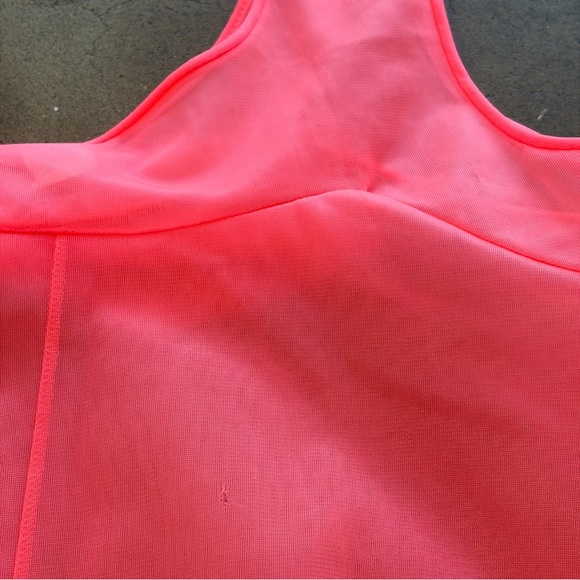 Vintage 60s Sears Sheer Babydoll Neon Hot Pink Nighty Lingerie Teddy Peignoir - Picture 6 of 11